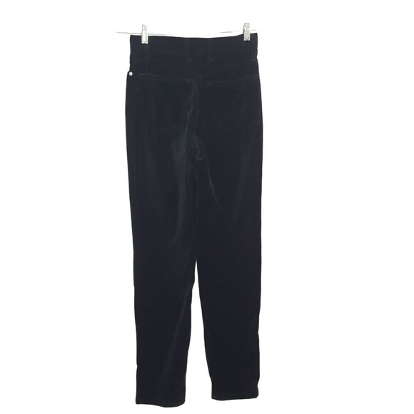 Roam Vintage Womens Velour Jeans 8 Slim Fit Tapered Leg Pockets Black USA - Picture 5 of 7